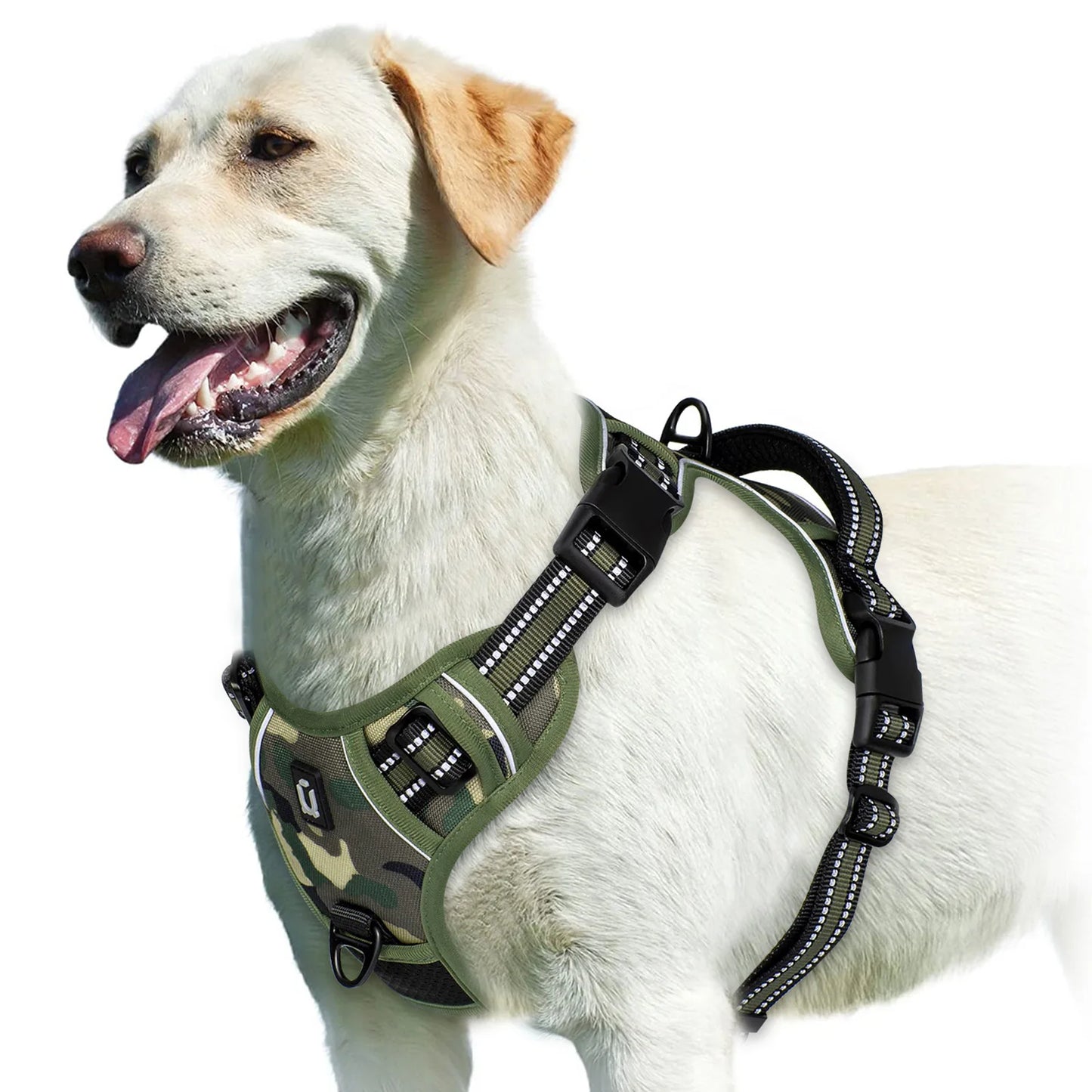 No Pull Dog Harness – Adjustable Soft Padded Pet Vest with Easy Control Handle