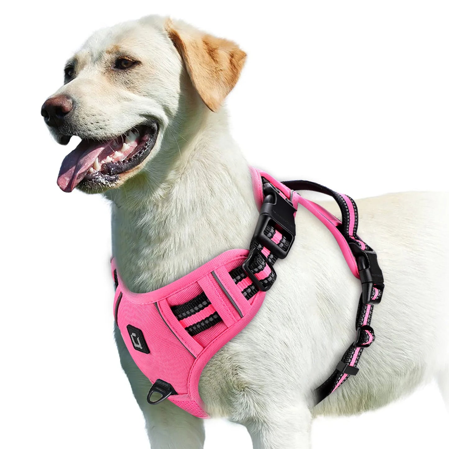 No Pull Dog Harness – Adjustable Soft Padded Pet Vest with Easy Control Handle