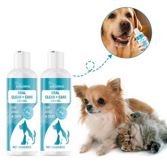 Pet Oral Care Gel Tooth Repair Tartar Cleaner Teeth Whitening Dental Breath Freshener Oral Brightening Dog Tooth Cleaning Gel