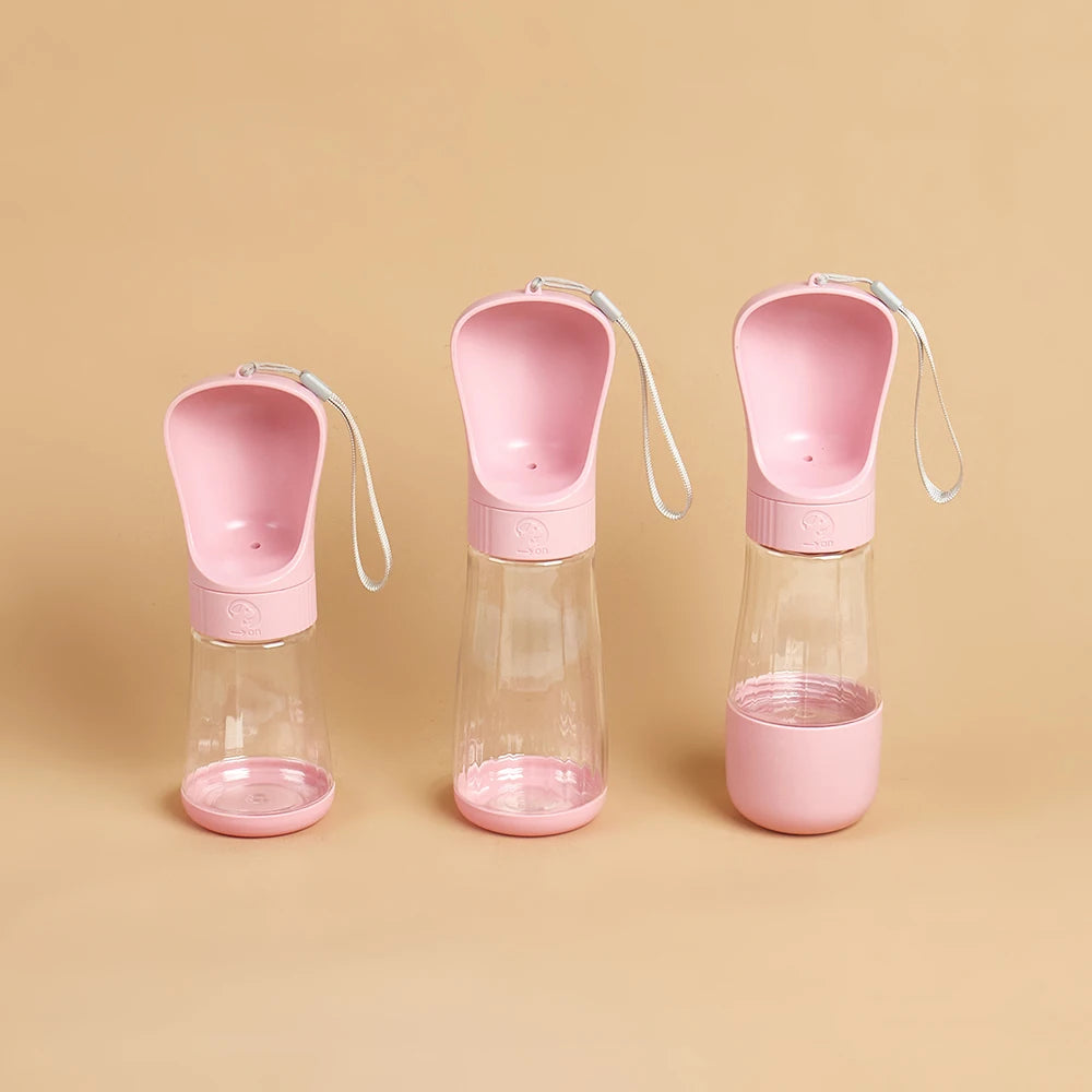 Twist Open Dog Water Bottle Portable Drinking Water Feeding Food Bowl Traveling Walker Dog Accessories Outside Puppy Pet Bottle