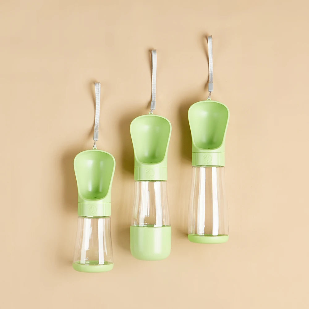 Twist Open Dog Water Bottle Portable Drinking Water Feeding Food Bowl Traveling Walker Dog Accessories Outside Puppy Pet Bottle