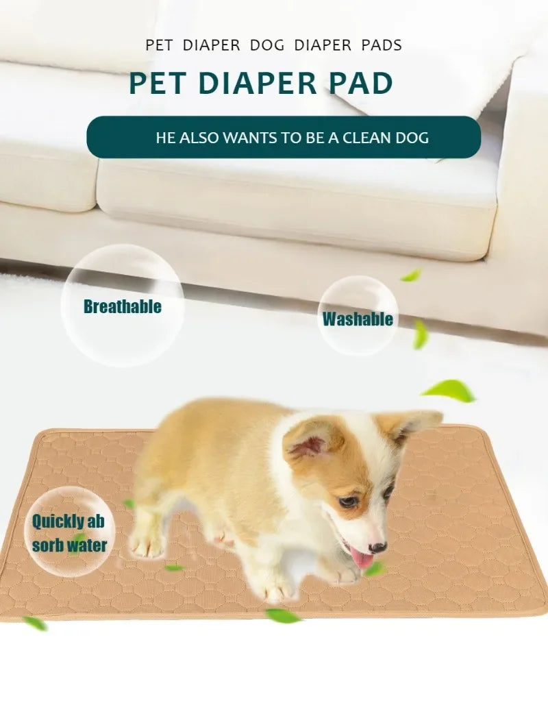 Reusable Dog Pee Pad – Washable Absorbent Puppy Training Pad & Pet Bed Urine Mat for Home, Crates & Car Seats