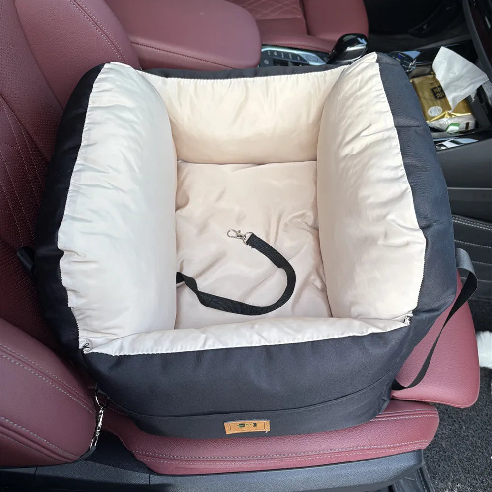 Portable Dog Car Seat Bed Booster Washable Home Cat Nest with Storage Pockets Soft Nest for Small Dogs And Cats Puppy Carrie