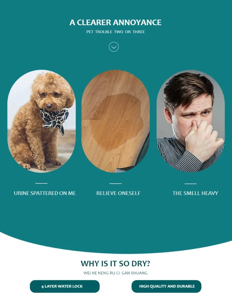 Reusable Dog Pee Pad – Washable Absorbent Puppy Training Pad & Pet Bed Urine Mat for Home, Crates & Car Seats