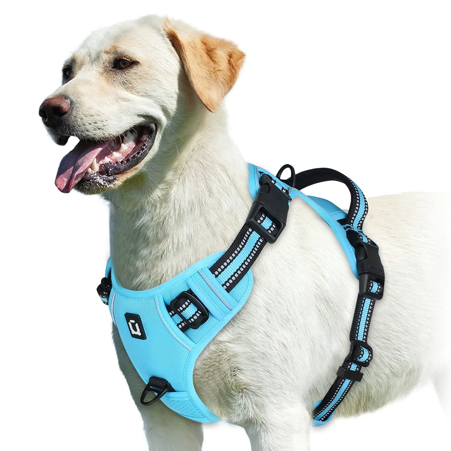 No Pull Dog Harness – Adjustable Soft Padded Pet Vest with Easy Control Handle
