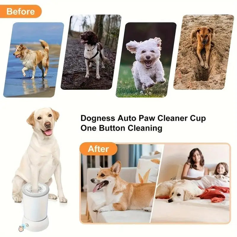 Electric Pet Paw Cleaner – Automatic Portable Foot Washing Cup for Dogs & Cats (Low Noise)