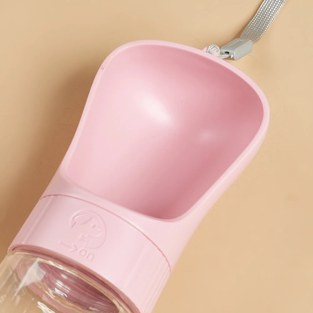 Twist Open Dog Water Bottle Portable Drinking Water Feeding Food Bowl Traveling Walker Dog Accessories Outside Puppy Pet Bottle