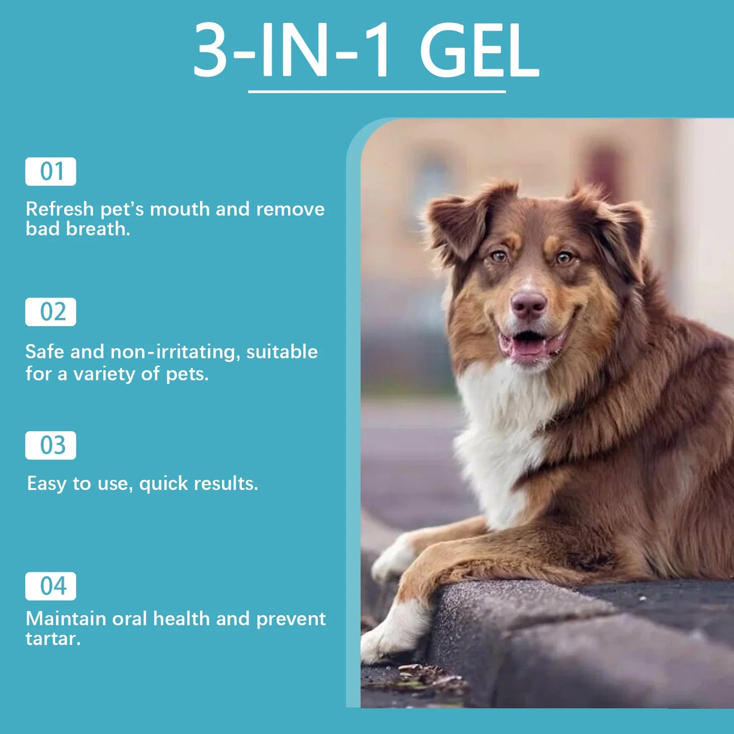 Pet Oral Care Gel Tooth Repair Tartar Cleaner Teeth Whitening Dental Breath Freshener Oral Brightening Dog Tooth Cleaning Gel