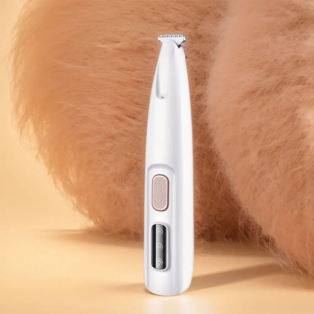 Dog Paw Trimmer with LED Light Electric Grooming Clippers 18mm Widen Blade Dogs Cats Hair Trimmer for Paws Ears Face Rump