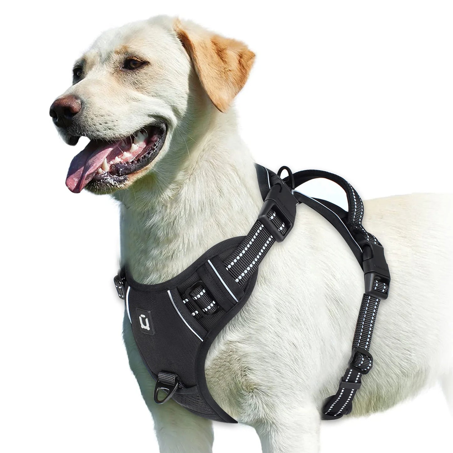 No Pull Dog Harness – Adjustable Soft Padded Pet Vest with Easy Control Handle