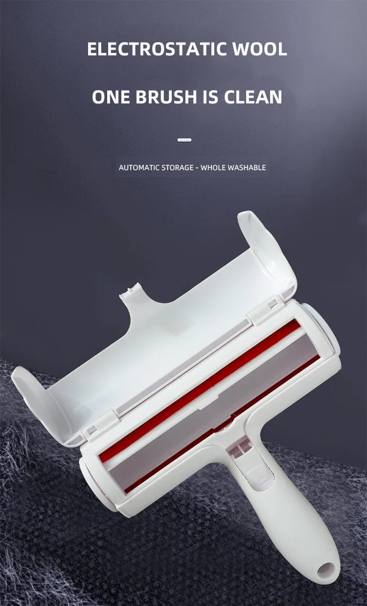 Pet Hair Remover Roller - Dog & Cat Fur Remover with Self-Cleaning Base - Efficient Animal Hair Removal Tool - Perfect for Furni