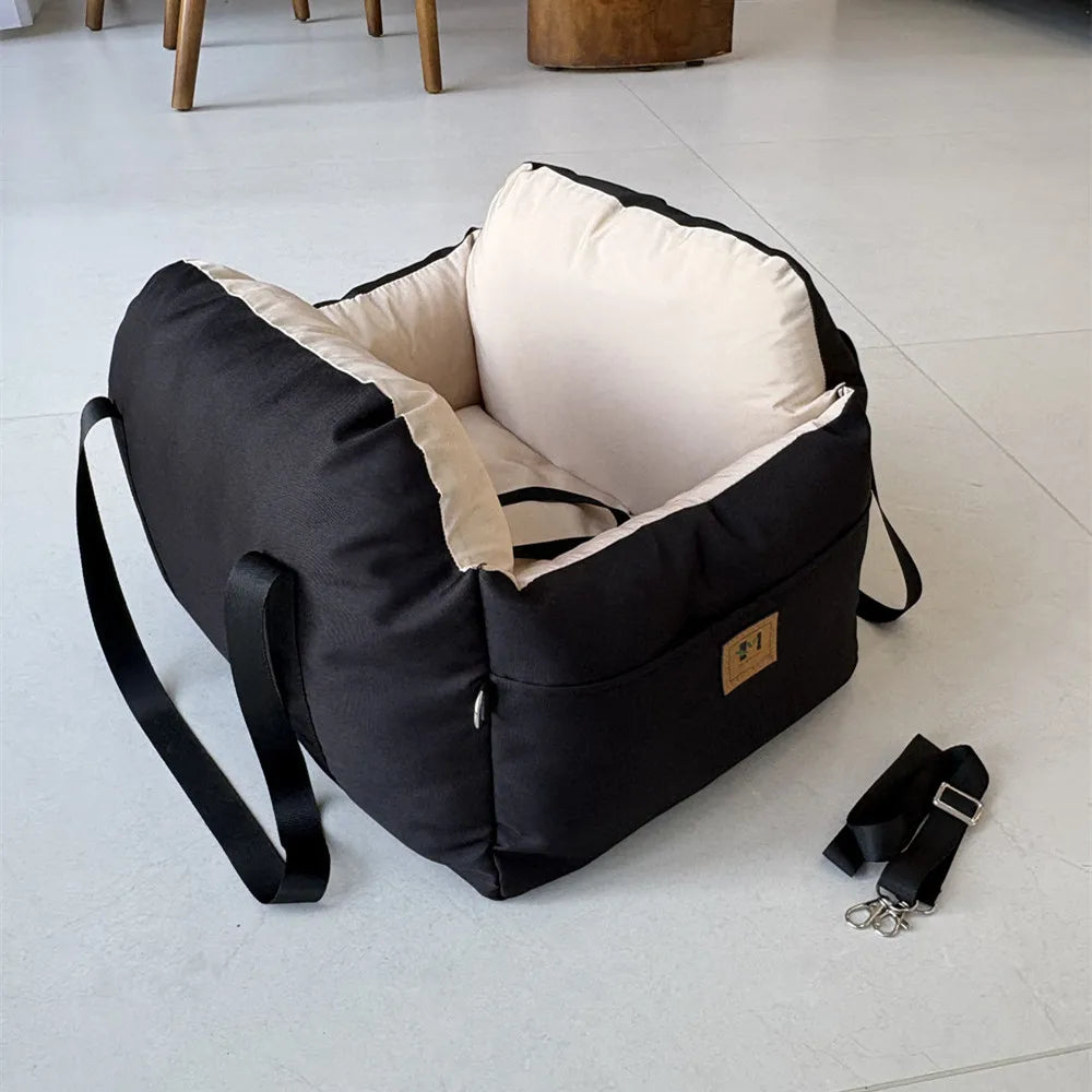 Portable Dog Car Seat Bed Booster Washable Home Cat Nest with Storage Pockets Soft Nest for Small Dogs And Cats Puppy Carrie