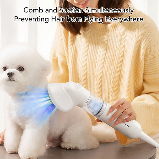 Pet Grooming Vacuum Cleaner Automatic Shedding Brush Dog Vacuum Grooming Kit for Dogs Cats Bed Carpet Pet Grooming Vacuum Kit