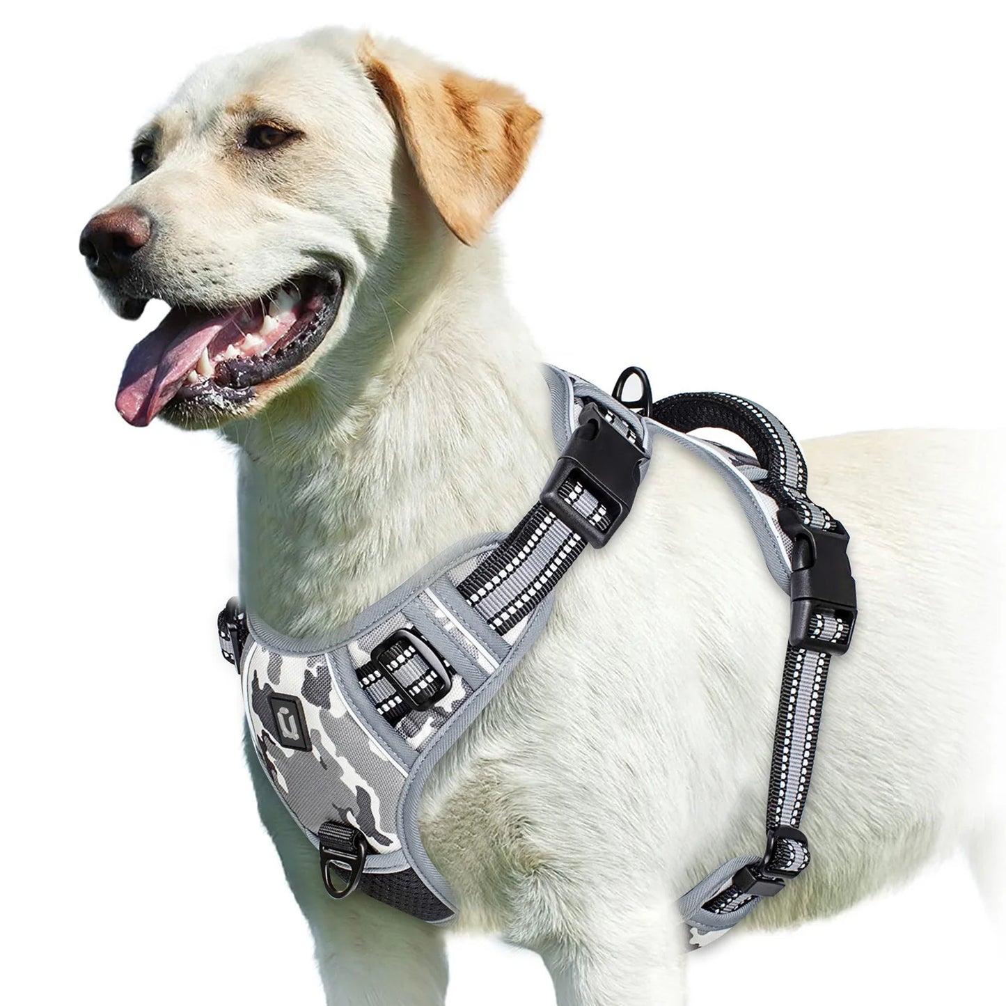No Pull Dog Harness – Adjustable Soft Padded Pet Vest with Easy Control Handle